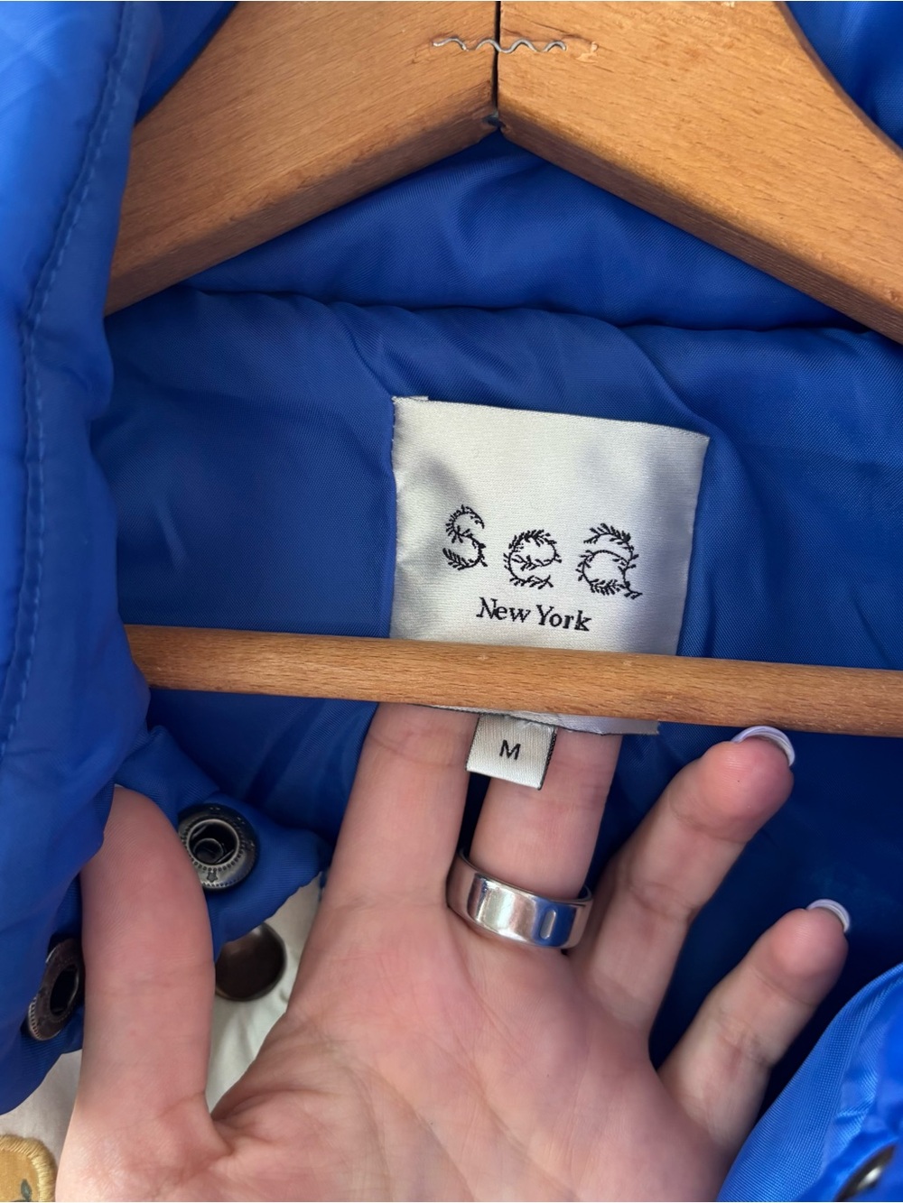 Sea New York Blue Puffer Vest - Picture 2 of 3